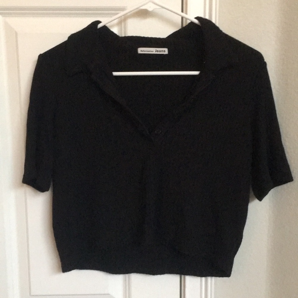 Reformation Jeans Crop Polo